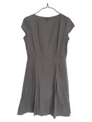 Vorschaubild 2 von Damen Businesskleid Grau Gr. 36 Baumwolle Kurzarm