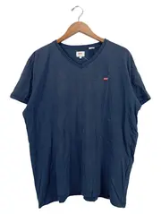 Vorschaubild 1 von Herren T-Shirt V-Ausschnitt Blau Gr. 52;XL Wolle Casual