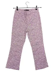 Vorschaubild 1 von Damen Stoffhose Blumenmuster L24 Lila Gr. M