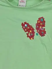 Vorschaubild 3 von Baby Mädchen T-Shirt Gr. 68 Grün Schmetterling Pailletten