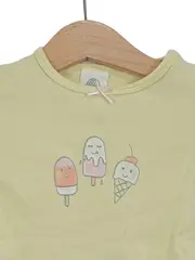 Vorschaubild 2 von Baby Body Mädchen Gr. 62 Gelb Eis-Motiv Baumwolle
