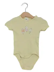 Vorschaubild 1 von Baby Body Mädchen Gr. 62 Gelb Eis-Motiv Baumwolle