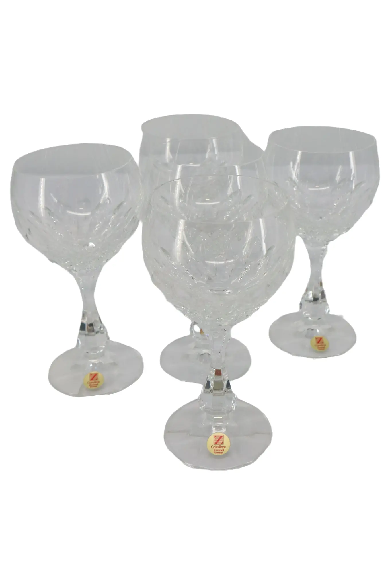 CRISTALLERIE ZWIESEL 5x Weinglas Elegant Transparent Kristallglas Strukturmuster