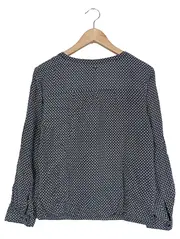 Vorschaubild 2 von Damen Bluse Blau Grafisch Einheitsgröße Casual Langarm