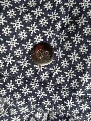 Vorschaubild 3 von Damen Bluse Blau Grafisch Einheitsgröße Casual Langarm