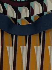 Vorschaubild 6 von Damen Freizeitkleid Gr. 38 Mehrfarbig Grafisches Muster Modern