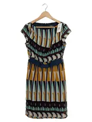 Vorschaubild 1 von Damen Freizeitkleid Gr. 38 Mehrfarbig Grafisches Muster Modern