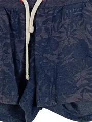 Vorschaubild 4 von Damen Sport Shorts Blau Blattmuster Gr. 34/XS