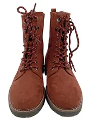 Vorschaubild 4 von Combat Boots Damen Stiefelette Wildleder Braun Gr. 37 Schnürung