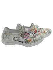 Vorschaubild 1 von Damen Sneaker low Blumenmuster Mehrfarbig Gr. 37 Reißverschluss