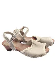 Vorschaubild 1 von Damen Sandaletten Gr. 37 Beige Casual Fransen Nieten Sommer