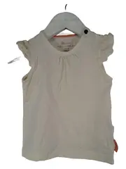 Vorschaubild 1 von Baby Mädchen T-Shirt Gr. 68 Weiß Spitze Ärmellos