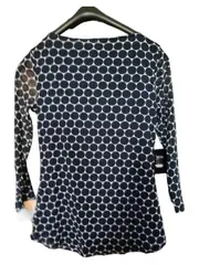 Vorschaubild 3 von Premium Damen Langarmshirt Polka Dot Blau Gr. 36 S Punkte