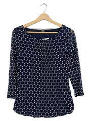 Vorschaubild 1 von Premium Damen Langarmshirt Polka Dot Blau Gr. 36 S Punkte