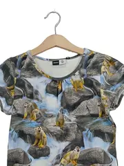 Vorschaubild 2 von Kinder Freizeitkleid Gr. 140 Mehrfarbig Tiermotive Raffungen Baumwolle