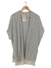 Vorschaubild 1 von Damen Sweatjacke Gr. 38/M Grau Meliert Baumwolle Casual