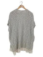 Vorschaubild 2 von Damen Sweatjacke Gr. 38/M Grau Meliert Baumwolle Casual