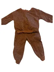 Vorschaubild 1 von Baby Trainingsanzug Kinder Gr. 74 Braun Leopard Muster Set Casual