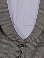 Vorschaubild 3 von Damen Anzugweste Gr. 36/S Grau Kariert Glencheck Business