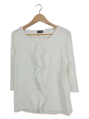 Vorschaubild 1 von Taifun Damen Bluse Weiß Gr. 38/M Feminin mit Rüschen 3/4-Arm