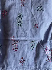 Vorschaubild 4 von Damen Bluse Blau Gestreift Pailletten Langarm Gr. 36 S