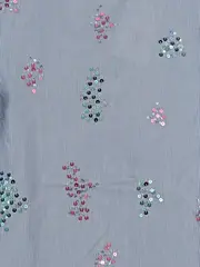 Vorschaubild 3 von Damen Bluse Blau Gestreift Pailletten Langarm Gr. 36 S