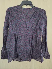 Vorschaubild 2 von Damen Bluse XS Mehrfarbig Paisley Langarm Viskose