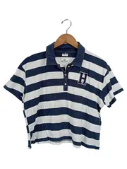 Vorschaubild 1 von Damen Poloshirt Gestreift Blau Weiß Gr. M mit H Logo