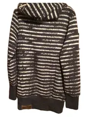 Vorschaubild 3 von Hoodie Damen L Kapuzenpullover Gestreift Blau Weiß Sweatshirt