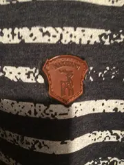 Vorschaubild 2 von Hoodie Damen L Kapuzenpullover Gestreift Blau Weiß Sweatshirt