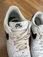 Vorschaubild 4 von Air Force 1 Low Herren Sneaker Weiß Navy Gr. 44 Leder