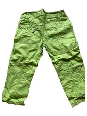 Vorschaubild 7 von Damen Caprihose Stoffhose Gr. 34 Grün Baumwolle Sommer