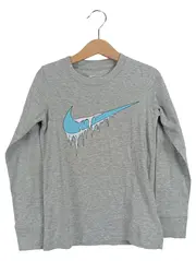 Vorschaubild 1 von Kinder Jungen Langarmshirt Grau Gr. 116 Sport Logo-Print