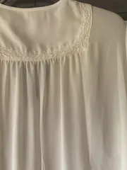 Vorschaubild 4 von Damen Bluse Gr. 38 Weiß Bohemian Stickerei Spitze 3/4-Arm