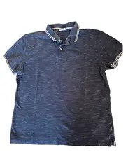 Vorschaubild 1 von Herren Poloshirt L Blau Casual Meliert Kurzarm
