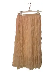Vorschaubild 2 von Damen Maxirock Tüll Gr. 36 Beige Festlich Elegant