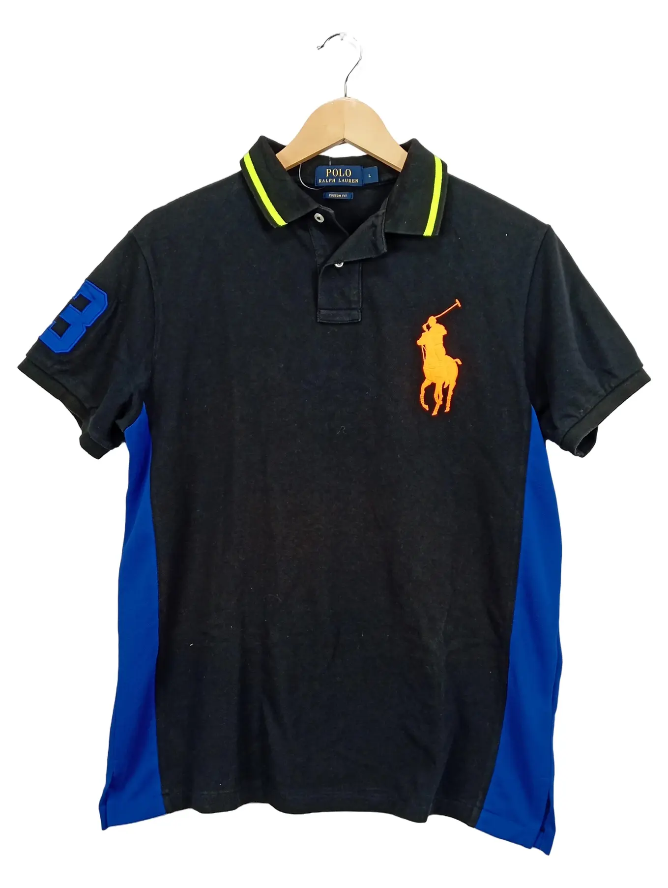 POLO RALPH LAUREN Herren Poloshirt Schwarz L Logo Sportlich