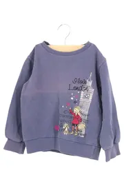 Vorschaubild 1 von Kinder Pullover Gr. 98 Blau Grafisch Casual Preppy Langarm Baumwolle