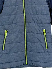 Vorschaubild 3 von Kinder Steppjacke Gr. 152 Blau Kapuze Outdoor Polyester Strukturmuster