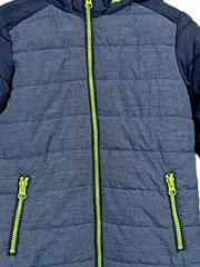 Vorschaubild 2 von Kinder Steppjacke Gr. 152 Blau Kapuze Outdoor Polyester Strukturmuster