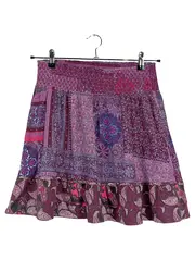 Vorschaubild 1 von EDC Damen Wickelrock Gr. 36 S Lila Bohemian Ethno Muster