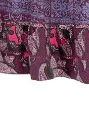 Vorschaubild 3 von EDC Damen Wickelrock Gr. 36 S Lila Bohemian Ethno Muster