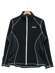 Vorschaubild 1 von Damen Trainingsjacke Gr. 38/M Schwarz Sportlich Polyester Reißverschluss