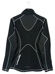 Vorschaubild 2 von Damen Trainingsjacke Gr. 38/M Schwarz Sportlich Polyester Reißverschluss