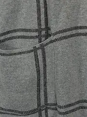 Vorschaubild 5 von Damen Strickkleid Gr. 38 Grau Kariert Casual