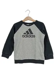 Vorschaubild 1 von Kinder Sweatshirt Gr. 104 3-4 Jahre Grau Schwarz Logo Pullover