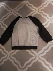 Vorschaubild 3 von Kinder Sweatshirt Gr. 104 3-4 Jahre Grau Schwarz Logo Pullover