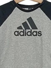 Vorschaubild 4 von Kinder Sweatshirt Gr. 104 3-4 Jahre Grau Schwarz Logo Pullover