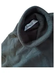 Vorschaubild 2 von Knit Damen Rollkragenpullover Oliv Gr. M Langarm Knöpfe