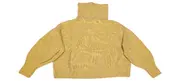 Vorschaubild 3 von Damen Rollkragenpullover Gr. 36 Gelb Oversized Cropped Wolle